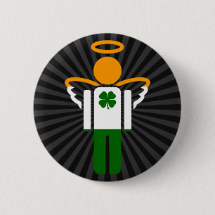 Chapa Redonda De 5 Cm ángel irlandés.