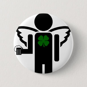 Chapa Redonda De 5 Cm ángel irlandés.