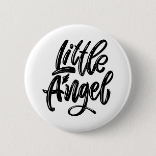 Chapa Redonda De 5 Cm Ángel Pequeño Asombroso