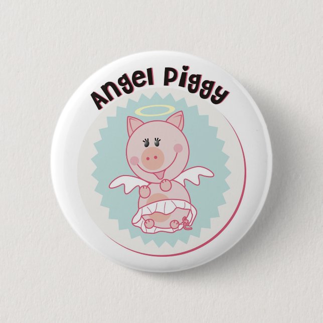 Chapa Redonda De 5 Cm Angel_Piggy (Anverso)