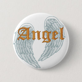Chapa Redonda De 5 Cm Angel Wings Pin