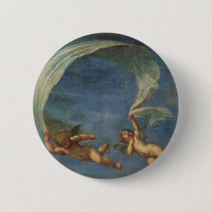 Chapa Redonda De 5 Cm Ángeles Detalle de Adonis guiado por Cupidos por A