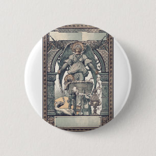 Chapa Redonda De 5 Cm Ángeles guardianes con Jesús