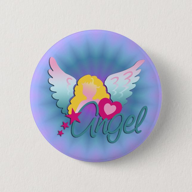 Chapa Redonda De 5 Cm Angels Love (Anverso)