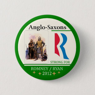 Chapa Redonda De 5 Cm Anglosajones para Romney Ryan 2012