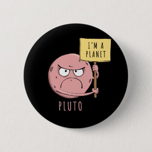 Chapa Redonda De 5 Cm Angry Pluto