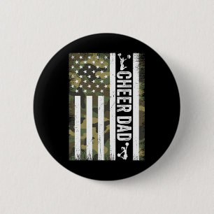 Chapa Redonda De 5 Cm Animación del Día de los Padres de la Bandera Amer