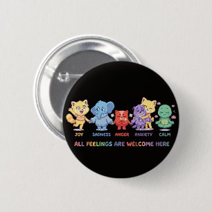 Chapa Redonda De 5 Cm Animales Adorables Kawaii Salud Mental Emociones &