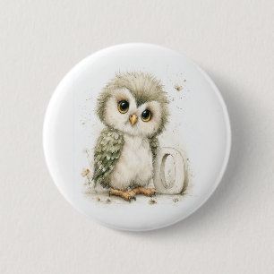Chapa Redonda De 5 Cm Animales Bebés Adorables con Acuarela y Letras del