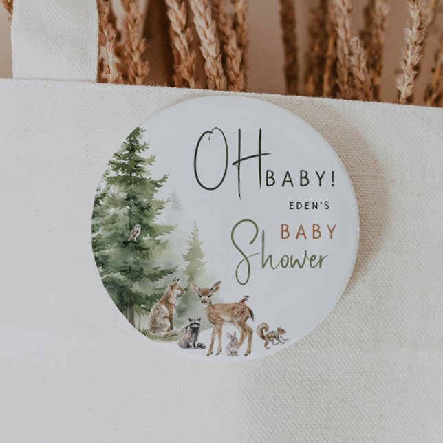 Chapa Redonda De 5 Cm Animales de bosque forestal Oh bebé (Subido por el creador)