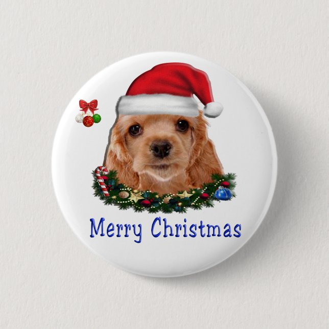 Chapa Redonda De 5 Cm Animales Navidad (Anverso)
