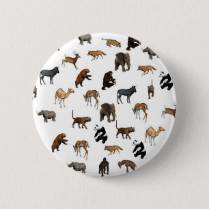 Chapa Redonda De 5 Cm Animales salvajes