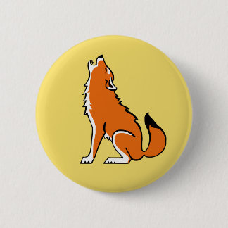 Chapa Redonda De 5 Cm Animales silvestres - WOLF Rojo- Naturaleza- amari