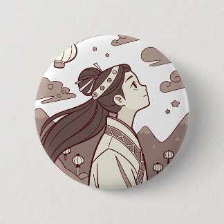 Chapa Redonda De 5 Cm Anime Chica Parece Blossom Cute Gift ✨ ☁️ 🗻 🏮
