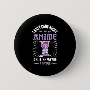 Chapa Redonda De 5 Cm Anime Chica Solo Me Importa Anime Y Tal Vez