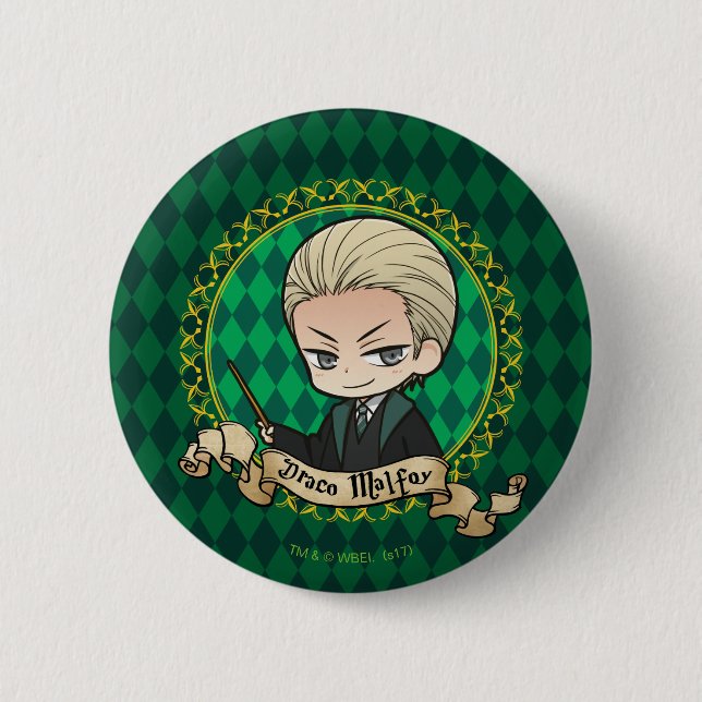 Chapa Redonda De 5 Cm Anime Draco Malfoy (Anverso)