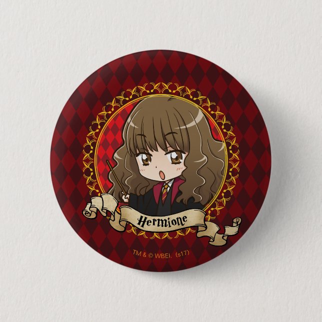 Chapa Redonda De 5 Cm Anime Hermione Granger (Anverso)