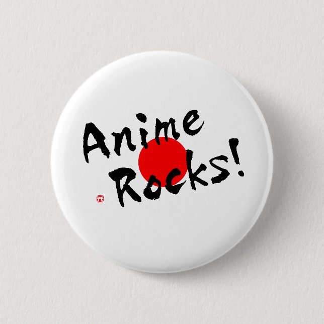 Chapa Redonda De 5 Cm ¡Anime Rocks! (Anverso)