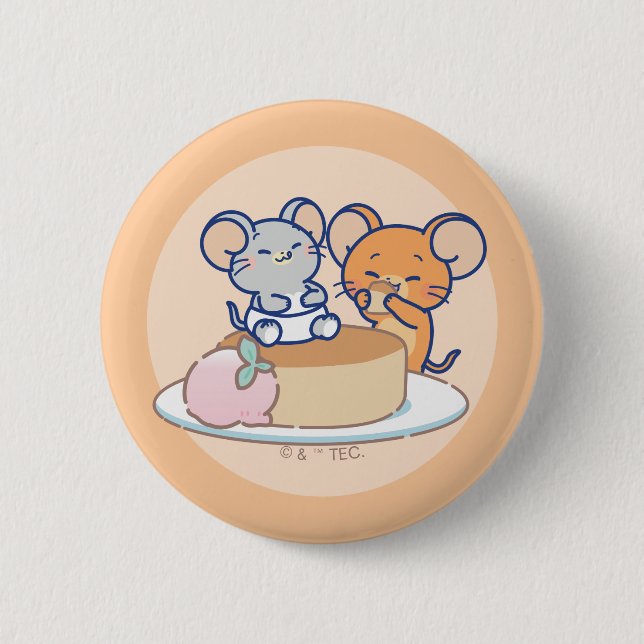 Chapa Redonda De 5 Cm Anime Tuffy y Jerry Cheesecake (Anverso)
