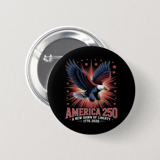 Chapa Redonda De 5 Cm Aniversario 250 de América (Anverso y reverso)