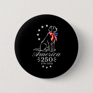 Chapa Redonda De 5 Cm aniversario 250 labrador retriever américa 250