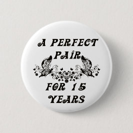 Chapa Redonda De 5 Cm Aniversario de 15 años