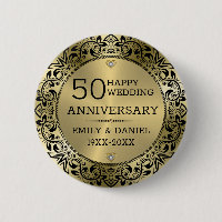 Aniversario del 50° boda de Black Swirly