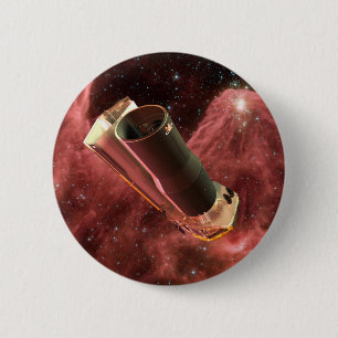 Chapa Redonda De 5 Cm Aniversario del telescopio espacial Spitzer