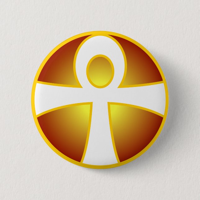 Chapa Redonda De 5 Cm Ankh (Anverso)