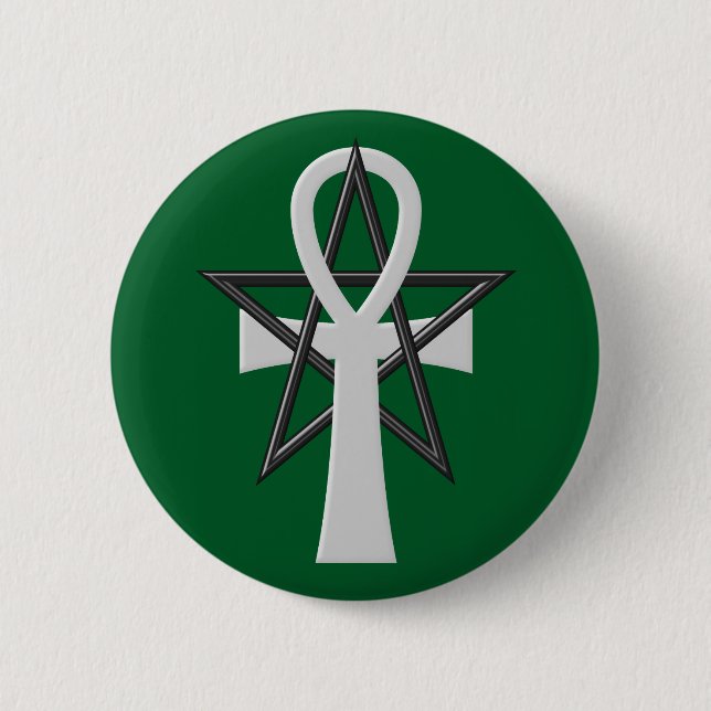 Chapa Redonda De 5 Cm Ankh (Anverso)