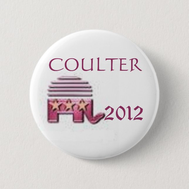Chapa Redonda De 5 Cm Ann Coulter 2012 (Anverso)