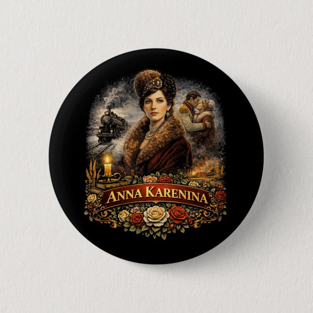 Chapa Redonda De 5 Cm Anna Karenina (Anverso)