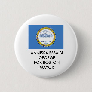 Chapa Redonda De 5 Cm Annissa Essaibi George FOR BOSTON MAYOR BUTTON