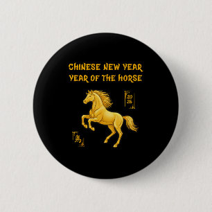 Chapa Redonda De 5 Cm Año del Caballo 2026 Feliz Año Nuevo Chino _1
