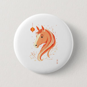 Chapa Redonda De 5 Cm Año del Caballo 2026 Nuevo Diseño Chino