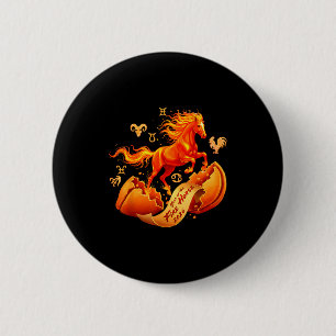 Chapa Redonda De 5 Cm Año del caballo de fuego 2026 fortuna chino lunar