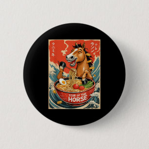 Chapa Redonda De 5 Cm Año Nuevo Chino Zodiac Del Caballo 2026 Ramen Me