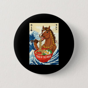 Chapa Redonda De 5 Cm Año Nuevo Chino Zodiacal Del Caballo 2026 Ramen Me