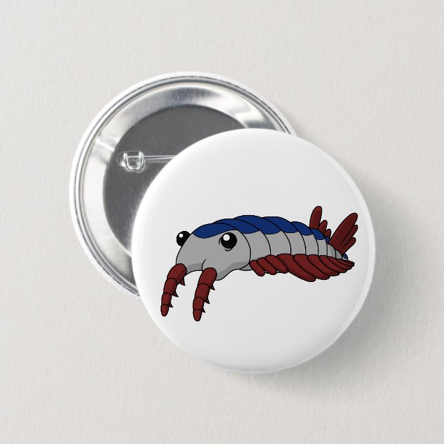 Chapa Redonda De 5 Cm Anomalocaris - Animal prehistórico (Anverso y reverso)