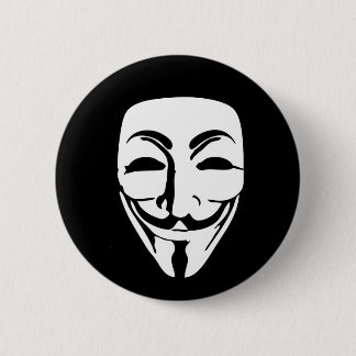 CHAPA REDONDA DE 5 CM ANONYMOUS MASK