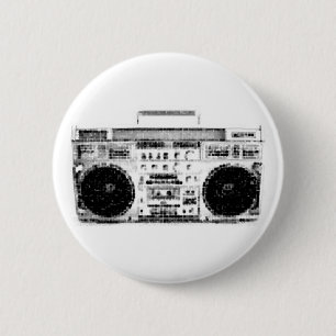 Chapa Redonda De 5 Cm años 80 Boombox