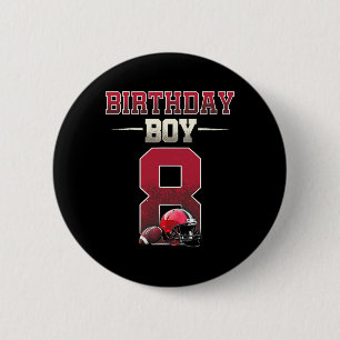 Chapa Redonda De 5 Cm Anotación de Fútbol Cumpleaños 8 Cumpleaños 8 años