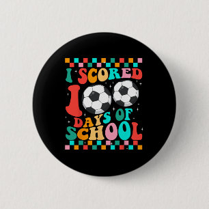 Chapa Redonda De 5 Cm Anoté 100 Días De Fútbol Escolar Niños Estudiante