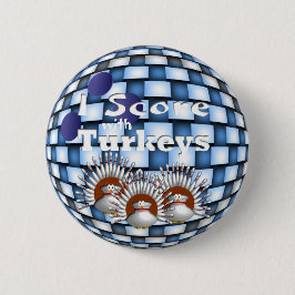 Chapa Redonda De 5 Cm Anoto con los pavos