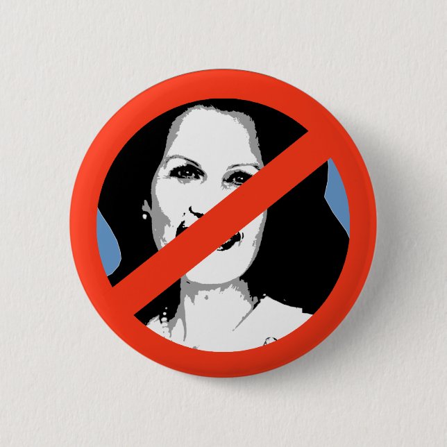 Chapa Redonda De 5 Cm ANTI-BACHMAN: Anti-Michelle Bachman (Anverso)