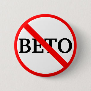 Chapa Redonda De 5 Cm Anti Beto O'Rourke