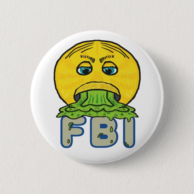 Chapa Redonda De 5 Cm Anti-FBI (Anverso)