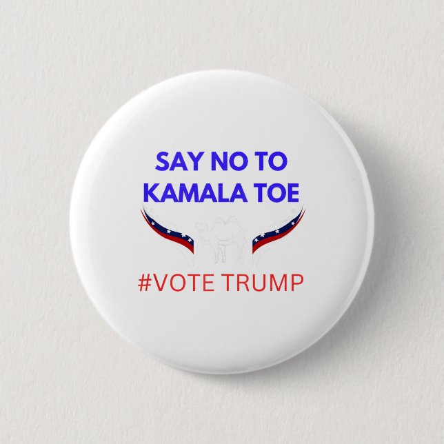 Chapa Redonda De 5 Cm Anti Kamala Harris (Anverso)