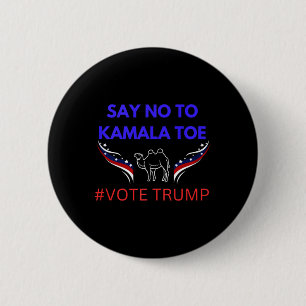 Chapa Redonda De 5 Cm Anti Kamala Harris