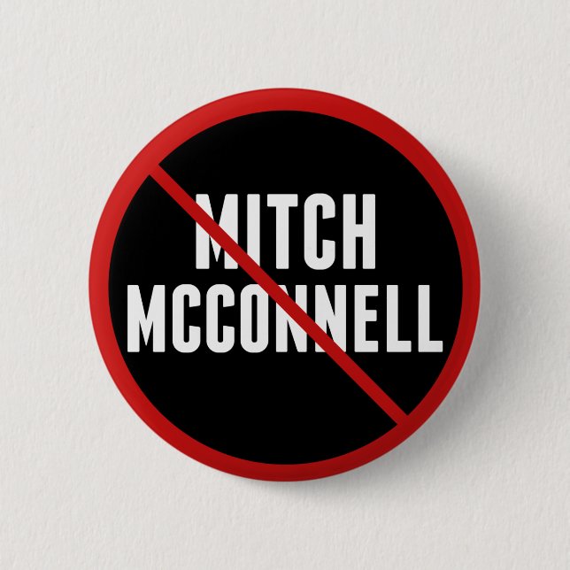 Chapa Redonda De 5 Cm Anti Mitch McConnell (Anverso)